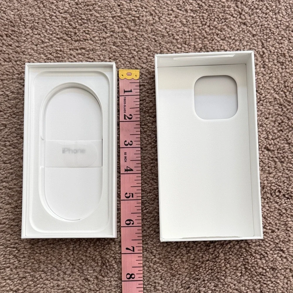 Apple iPhone 16 Smartphone Box in White, Silver and Black Empty Box